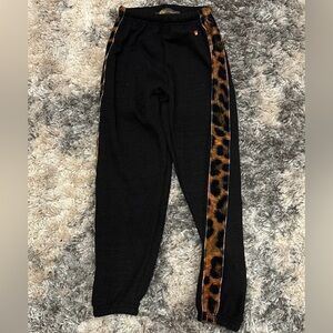 Aviator Nation cheetah stripe sweatpants